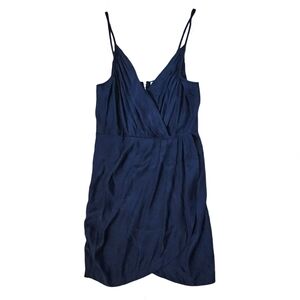 Yumi Kim Black Silk Spaghetti Strap Wrap Dress Womens Medium Cocktail Dress